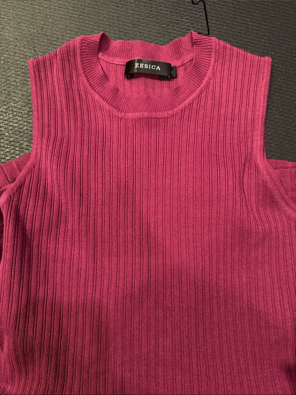 Fuchsia Ribbed Sleeveless Tank Dress